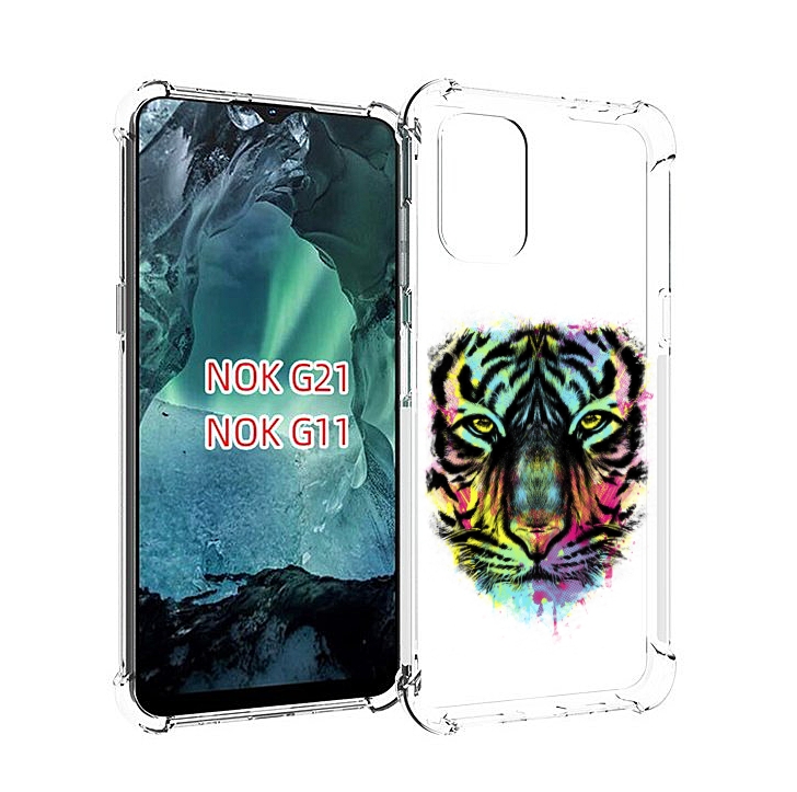 

Чехол Mypads Тигр 1 Для Nokia G11/G21, Прозрачный, Tocco