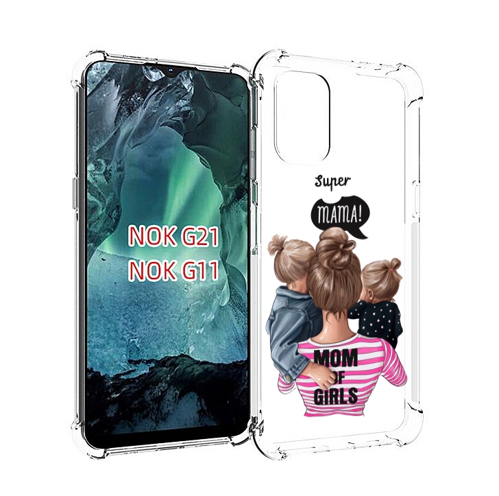 

Чехол Mypads Супер-Мама-2 Женский Для Nokia G11/G21, Прозрачный, Tocco