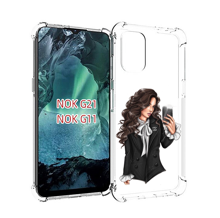 

Чехол Mypads Стильная-Девушка Для Nokia G11/G21, Прозрачный, Tocco