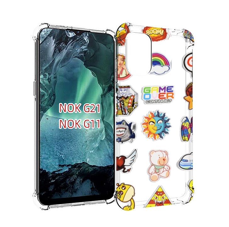 

Чехол Mypads Стикеры Для Nokia G11/G21, Прозрачный, Tocco