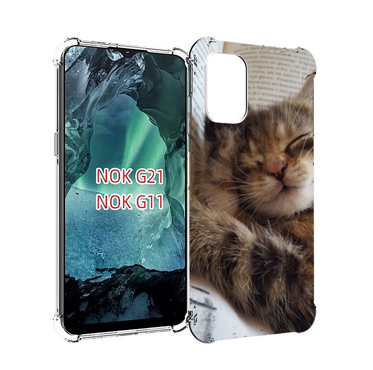 

Чехол Mypads Спящий-Котенок Для Nokia G11/G21, Прозрачный, Tocco