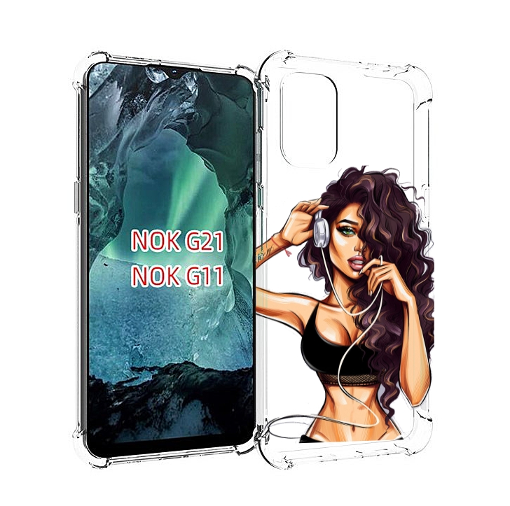 

Чехол Mypads Спортивная-Девушка Женский Для Nokia G11/G21, Прозрачный, Tocco