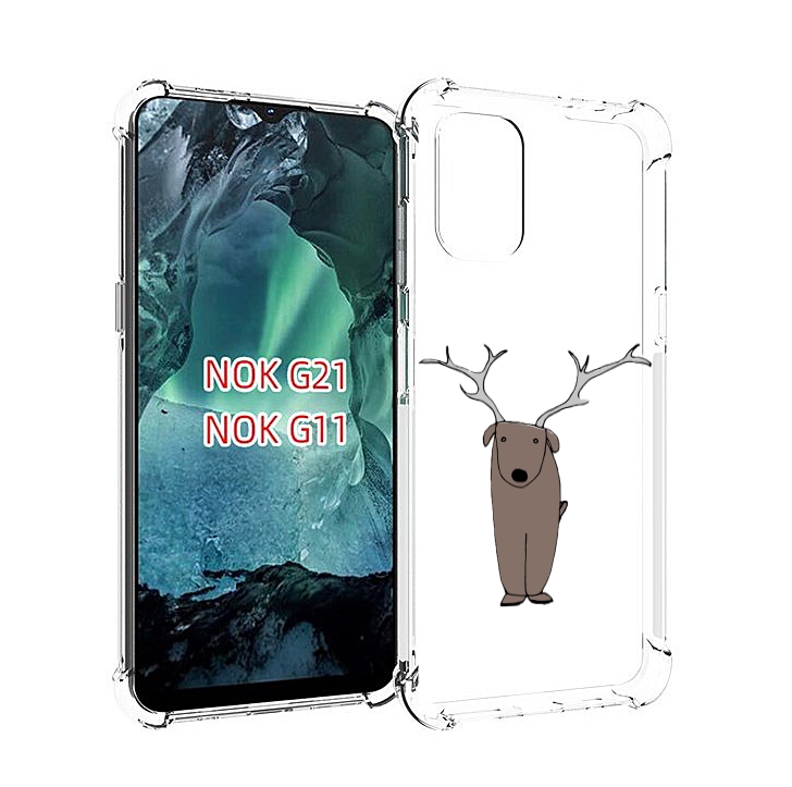 

Чехол Mypads Собака Олень Для Nokia G11/G21, Прозрачный, Tocco