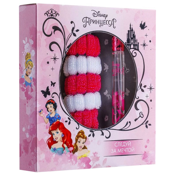 Набор KPK-Parfum Disney Принцесса душистая вода 15 мл и резинка для волос 5 шт