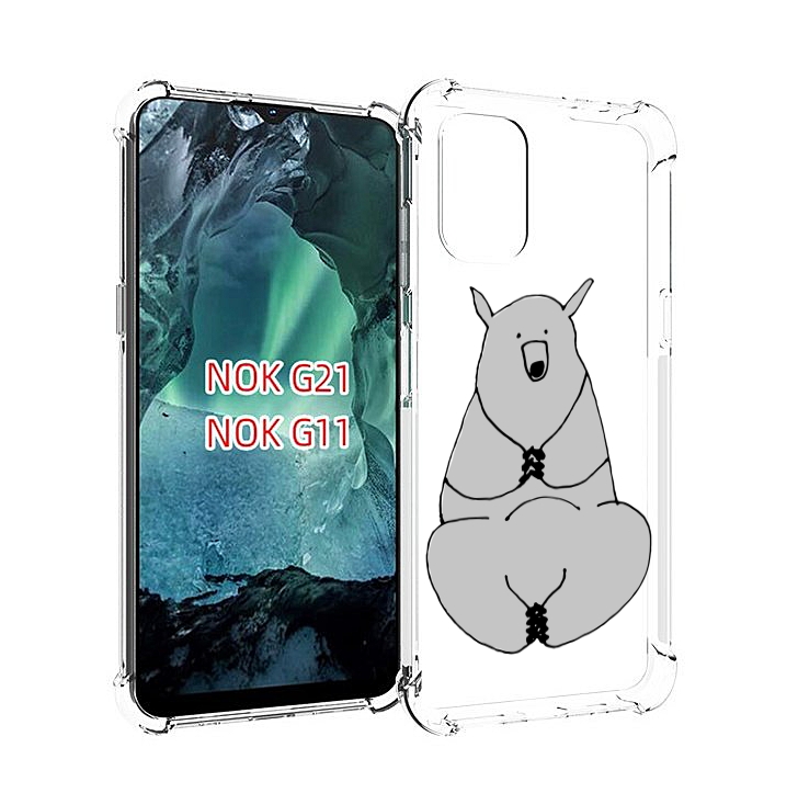 

Чехол Mypads Серый Медведь Для Nokia G11/G21, Прозрачный, Tocco
