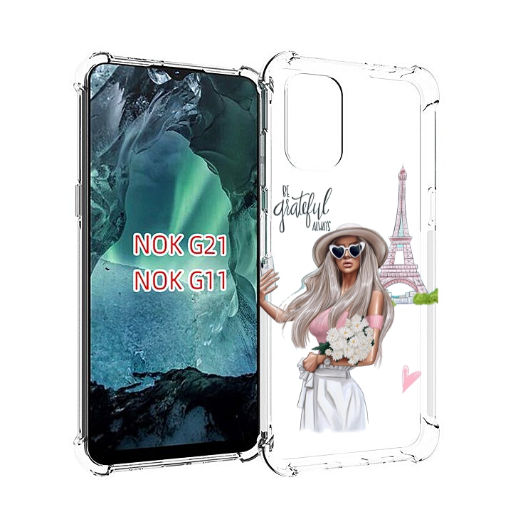 

Чехол Mypads Селфи-В-Париже Женский Для Nokia G11/G21, Прозрачный, Tocco