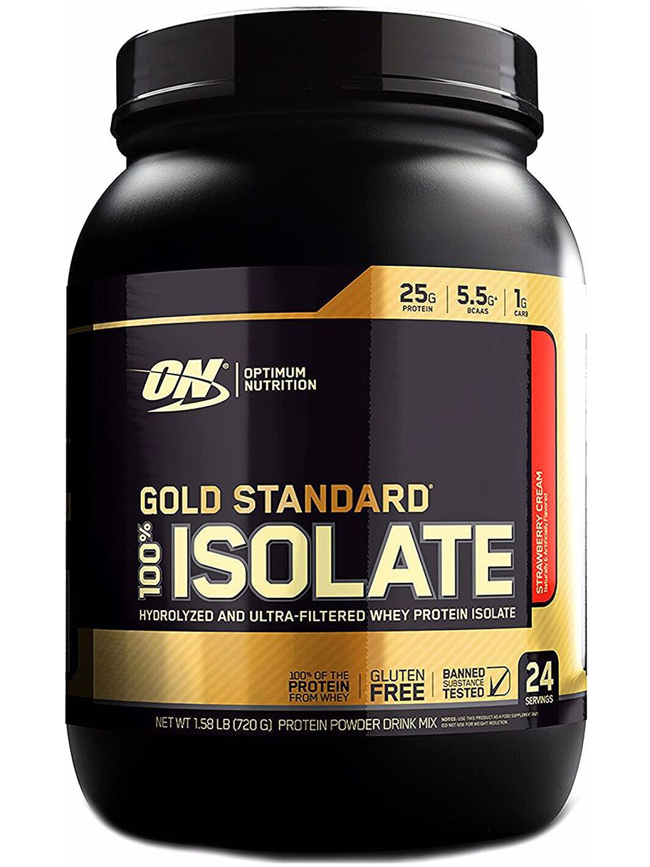 

Изолят Optimum Nutrition Gold Standard 100% Isolate, 720 г, клубника, Gold Standard 100% Isolate
