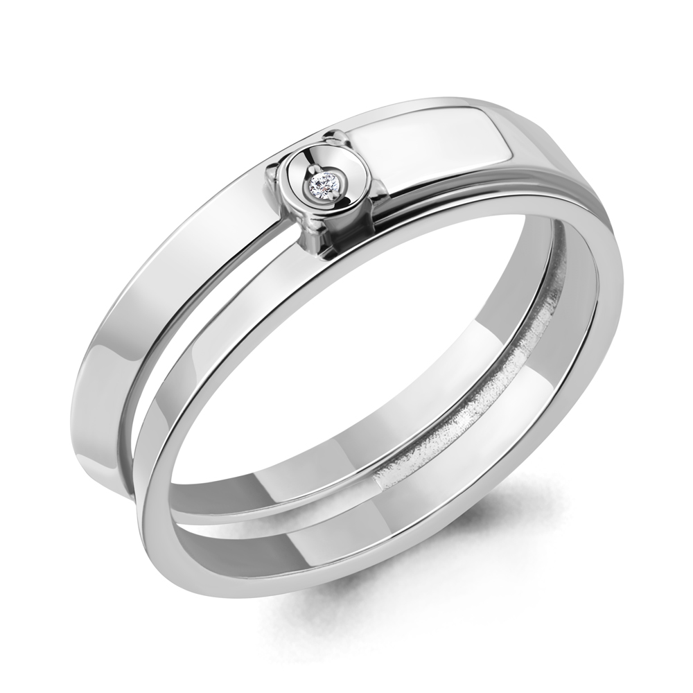 

Кольцо из серебра с бриллиантом Aquamarine Aquamarine 060068_925_р р. 17,5, 060068_925_р
