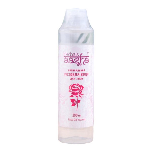 Розовая косметическая вода Aasha, Rose water, 200 мл средство для очищения dnc глина косметическая розовая 130 г