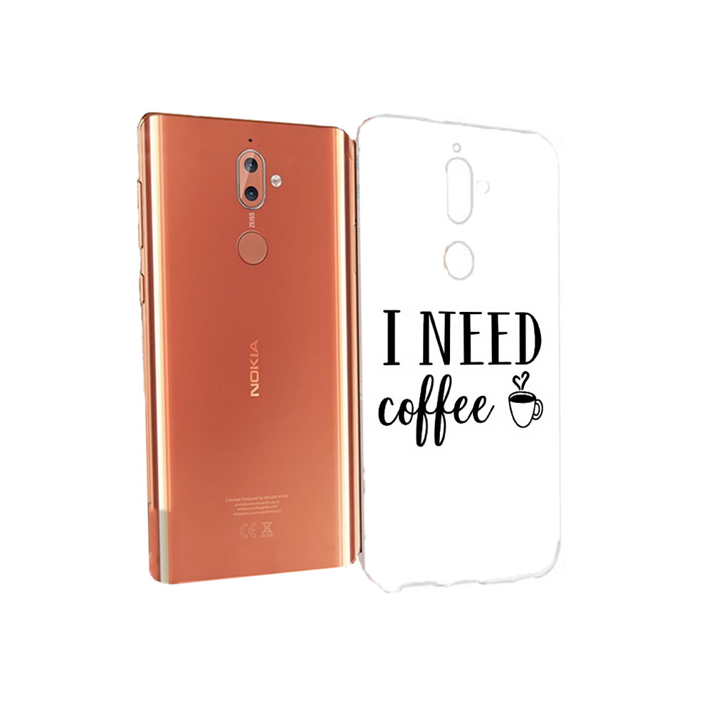 

Чехол MyPads Tocco для Nokia 9 Мне нужен кофе (PT126479.94.121), Прозрачный, Tocco