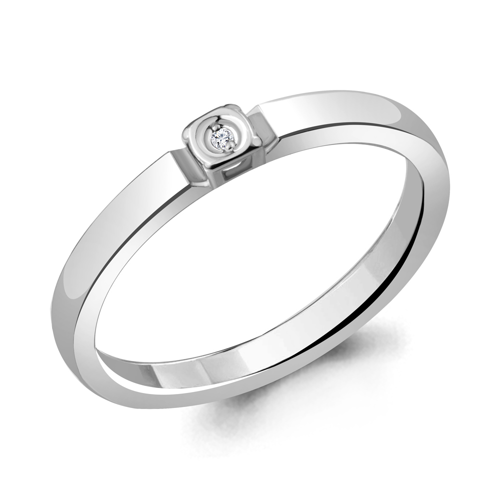 

Кольцо из серебра с бриллиантом Aquamarine Aquamarine 060066_925_р р. 18, 060066_925_р