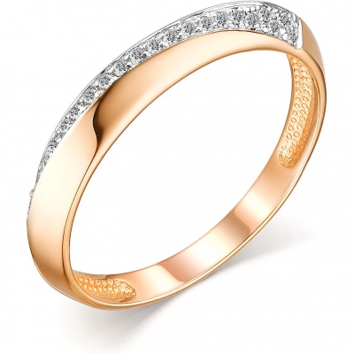 

Кольцо с 23 бриллиантами из красного золота р. 17,5 Алкор 13785-100, 13785-100