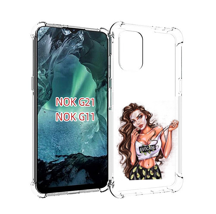 

Чехол Mypads Продукты На Дом С Доставкой Женский Для Nokia G11/G21, Прозрачный, Tocco