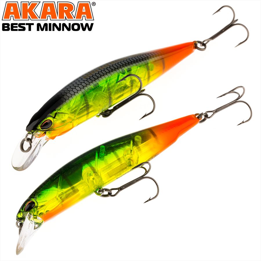 

Воблер Akara Best Minnow 110SP 17 гр 3/5 oz 4,3 in A190, Разноцветный, Best Minnow