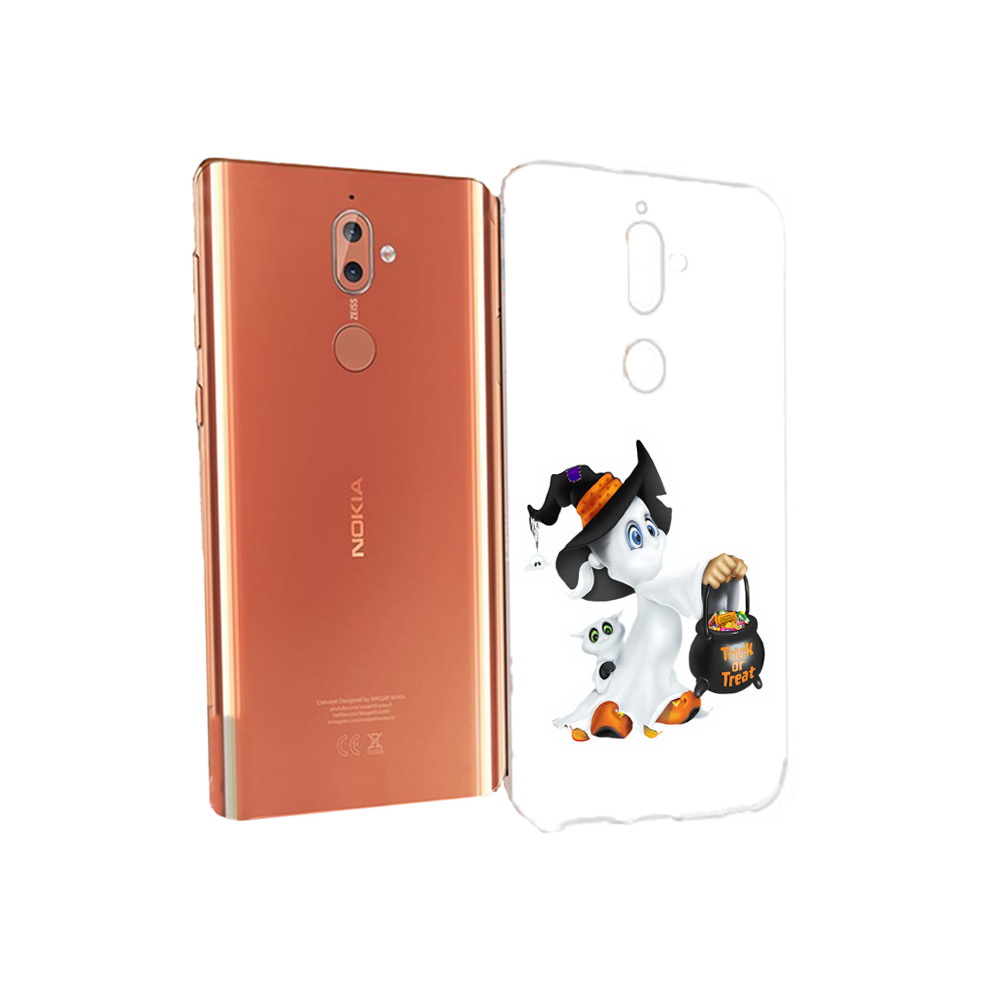 

Чехол MyPads Tocco для Nokia 9 Маленький призрак (PT126479.94.113), Прозрачный, Tocco