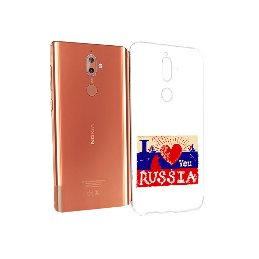 

Чехол MyPads Tocco для Nokia 9 Люблю Россию (PT126479.94.112), Прозрачный, Tocco