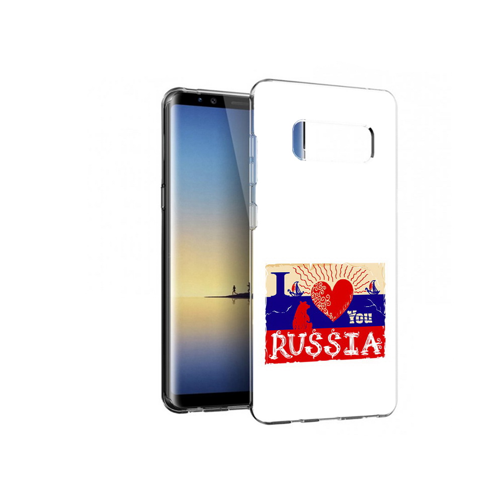 

Чехол MyPads Tocco для Samsung Galaxy Note 8 Люблю Россию, Прозрачный, Tocco
