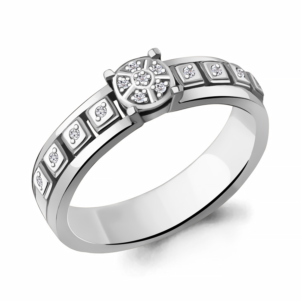 

Кольцо из серебра с бриллиантом Aquamarine Aquamarine 060060_925_р р. 16,5, 060060_925_р
