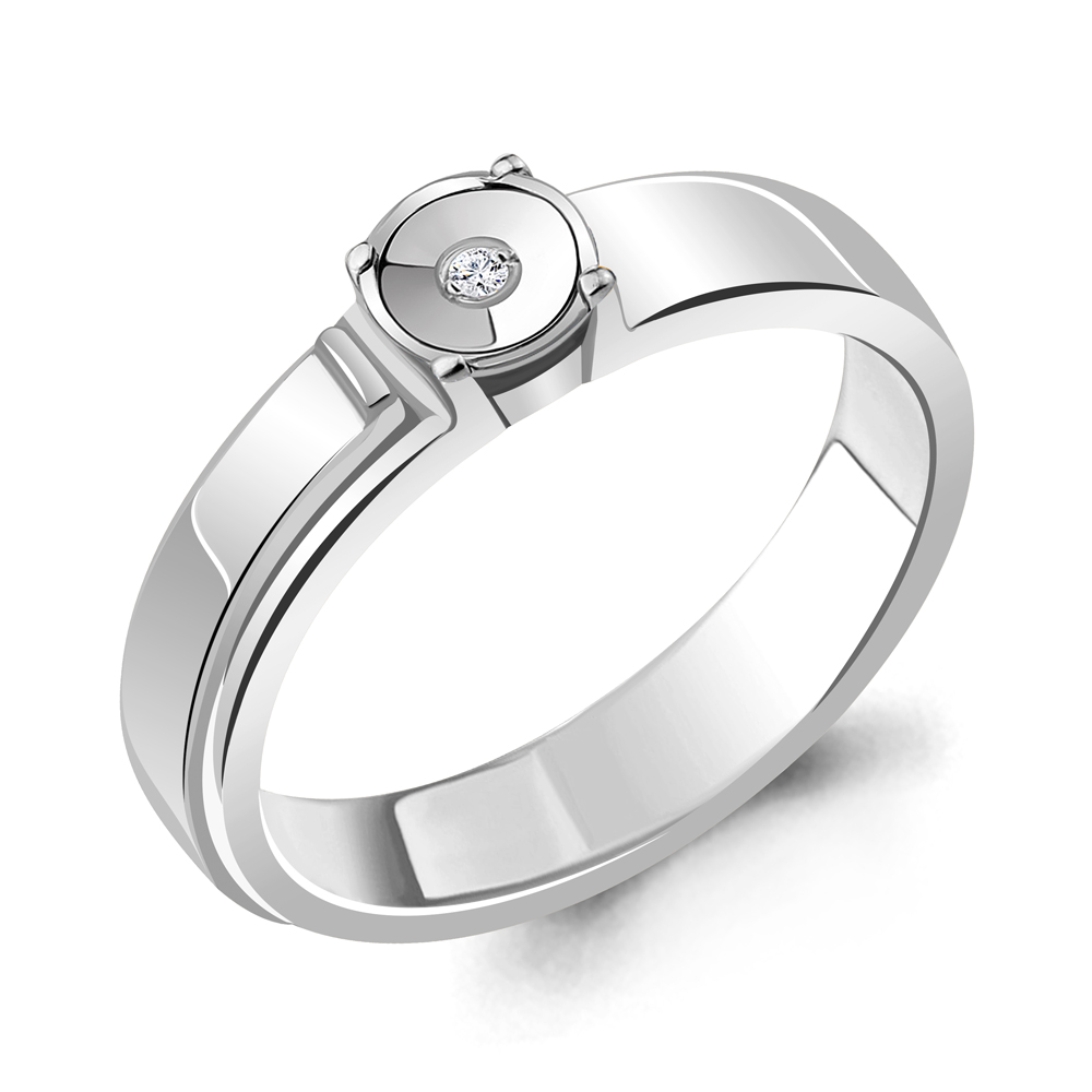 

Кольцо из серебра с бриллиантом Aquamarine Aquamarine 060057_925_р р. 18, 060057_925_р