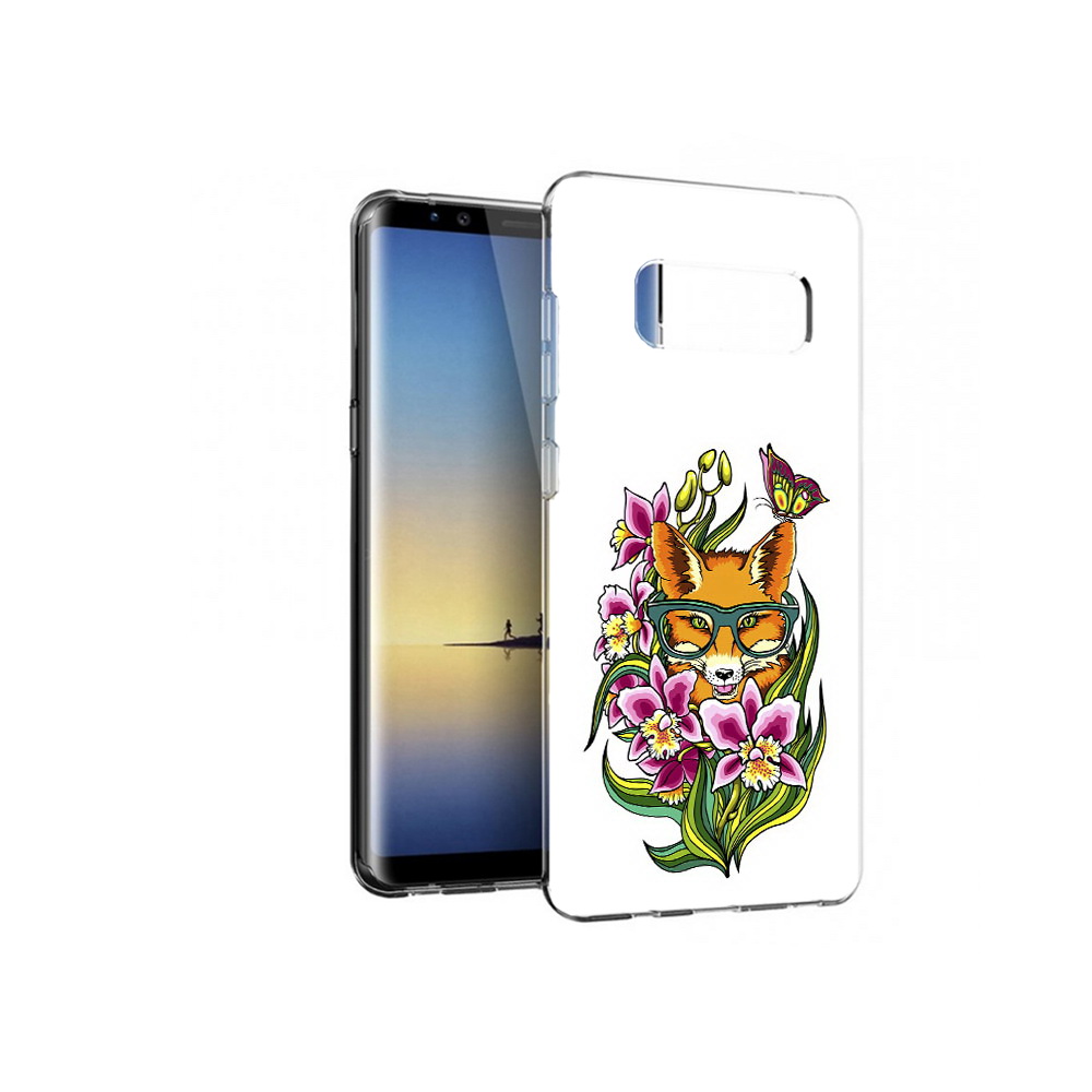 

Чехол MyPads Tocco для Samsung Galaxy Note 8 Лиса в цветах, Прозрачный, Tocco