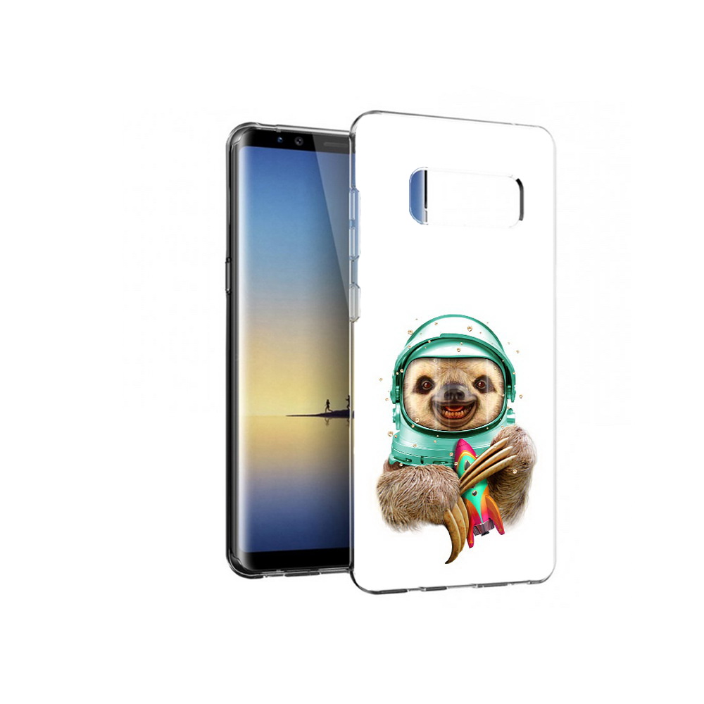 

Чехол MyPads Tocco для Samsung Galaxy Note 8 Ленивец астронавт, Прозрачный, Tocco