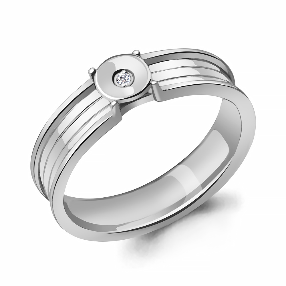 

Кольцо из серебра с бриллиантом Aquamarine Aquamarine 060055_925_р р. 18,5, 060055_925_р