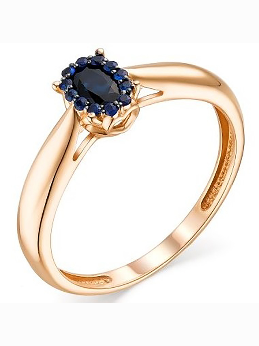 

Кольцо с 13 сапфирами из красного золота р. 17 Алкор 13668-102, 13668-102