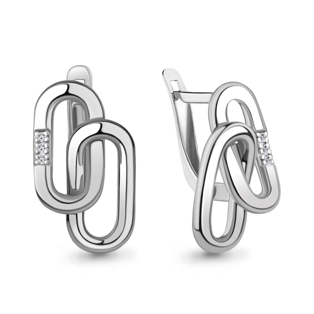 

Серьги из серебра с бриллиантом Aquamarine Aquamarine 040286_925_р, 040286_925_р