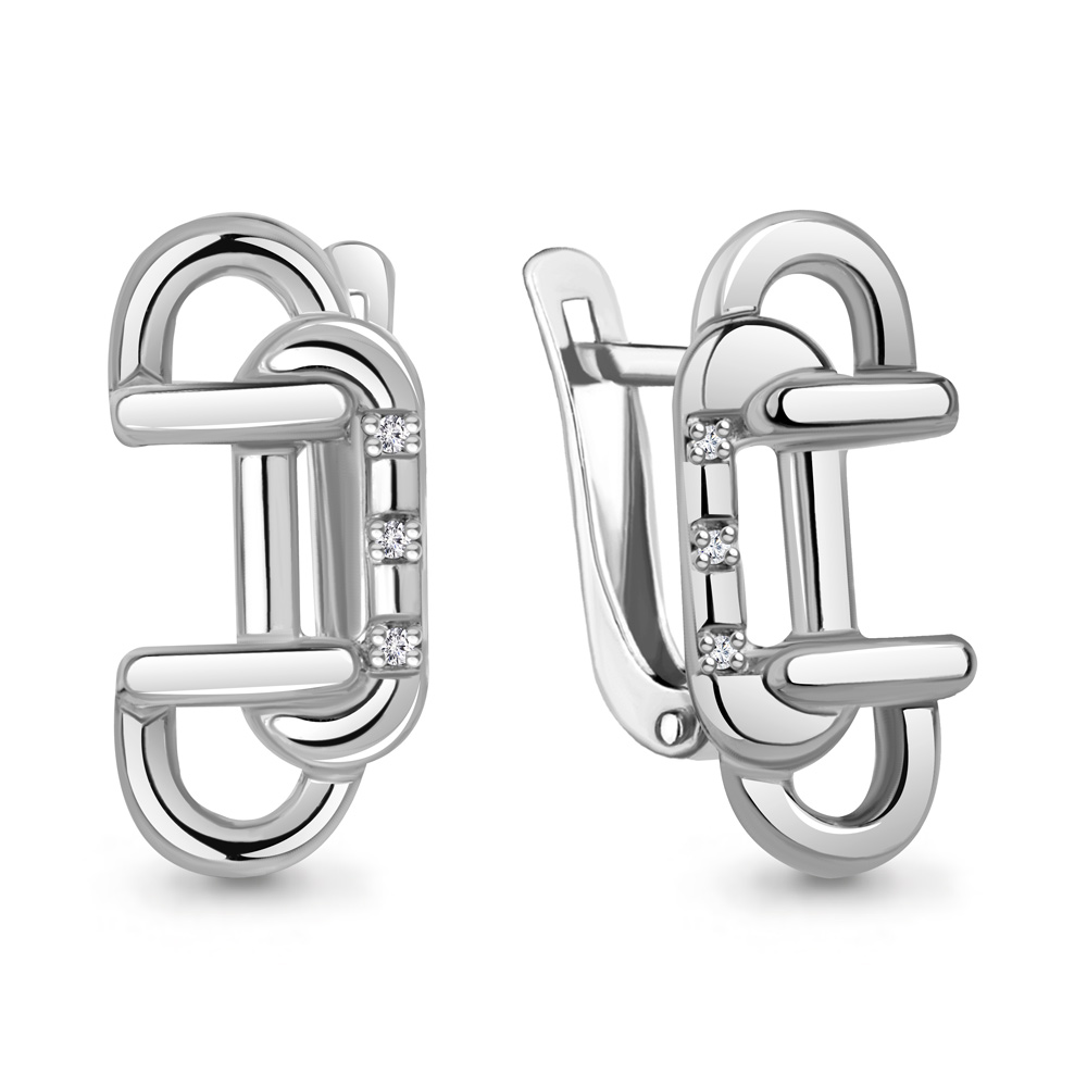 

Серьги из серебра с бриллиантом Aquamarine Aquamarine 040285_925_р, 040285_925_р
