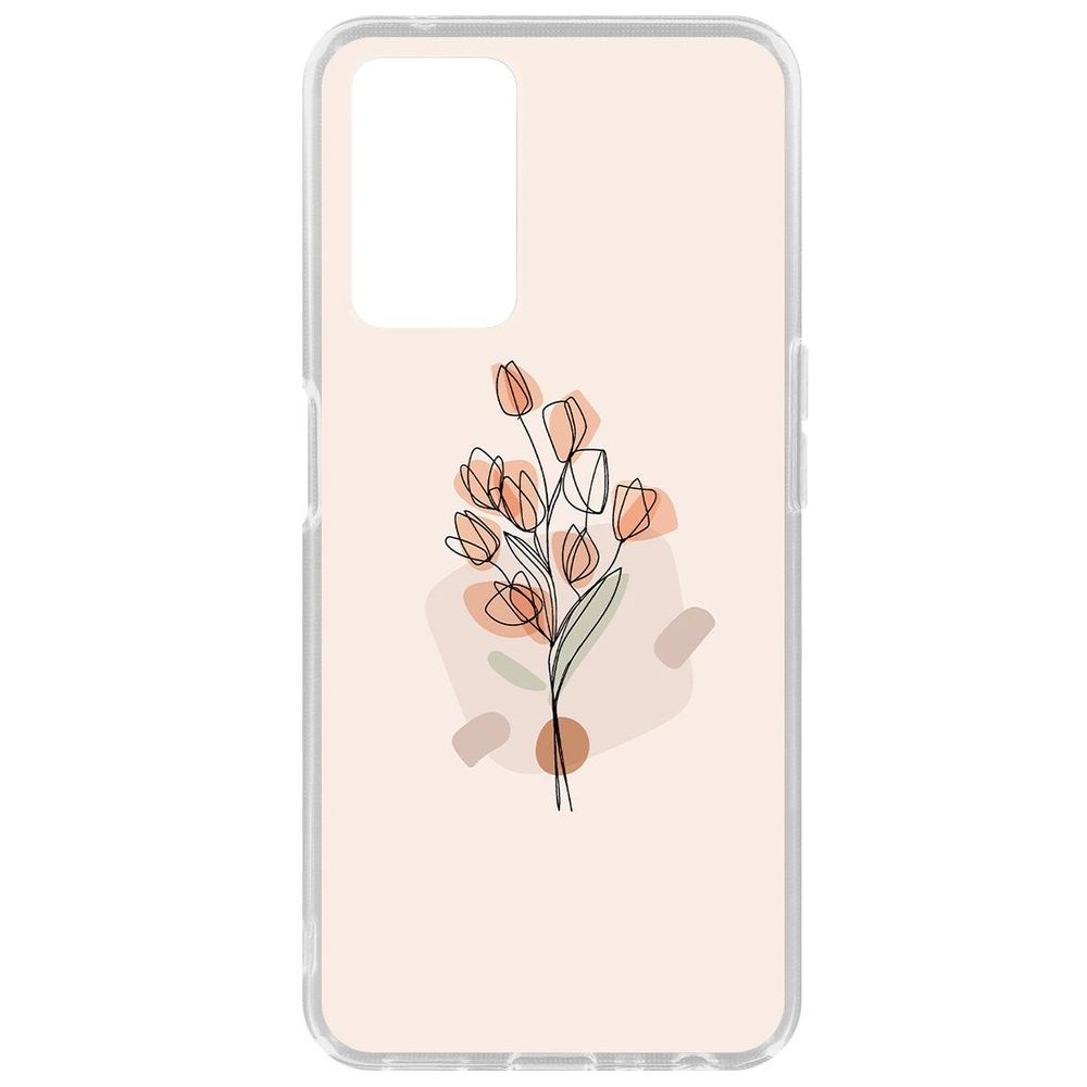 

Чехол Букет тюльпанов для Oppo A96, Прозрачный