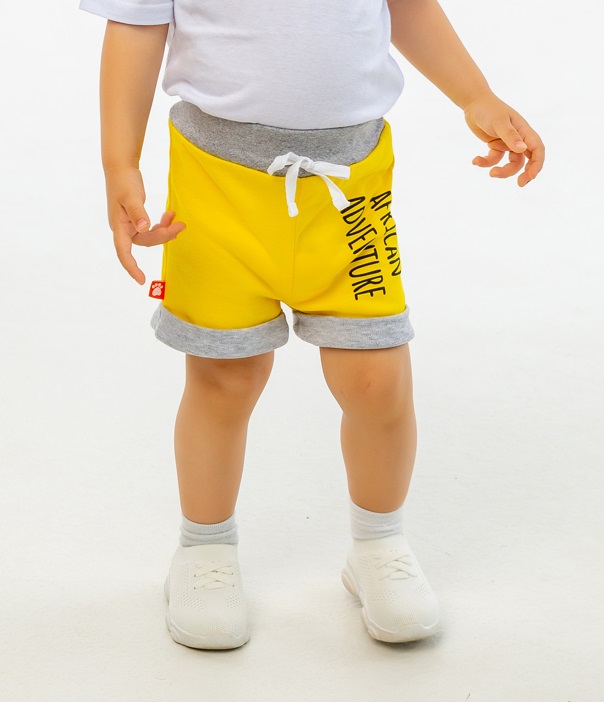 

Шорты детские КотМарКот 542121418, желтый; серый ,98, 542121418