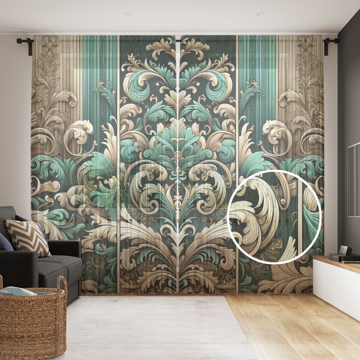 

Тюль JoyArty Величие стиля 290x265, tul_sd2950_145x265