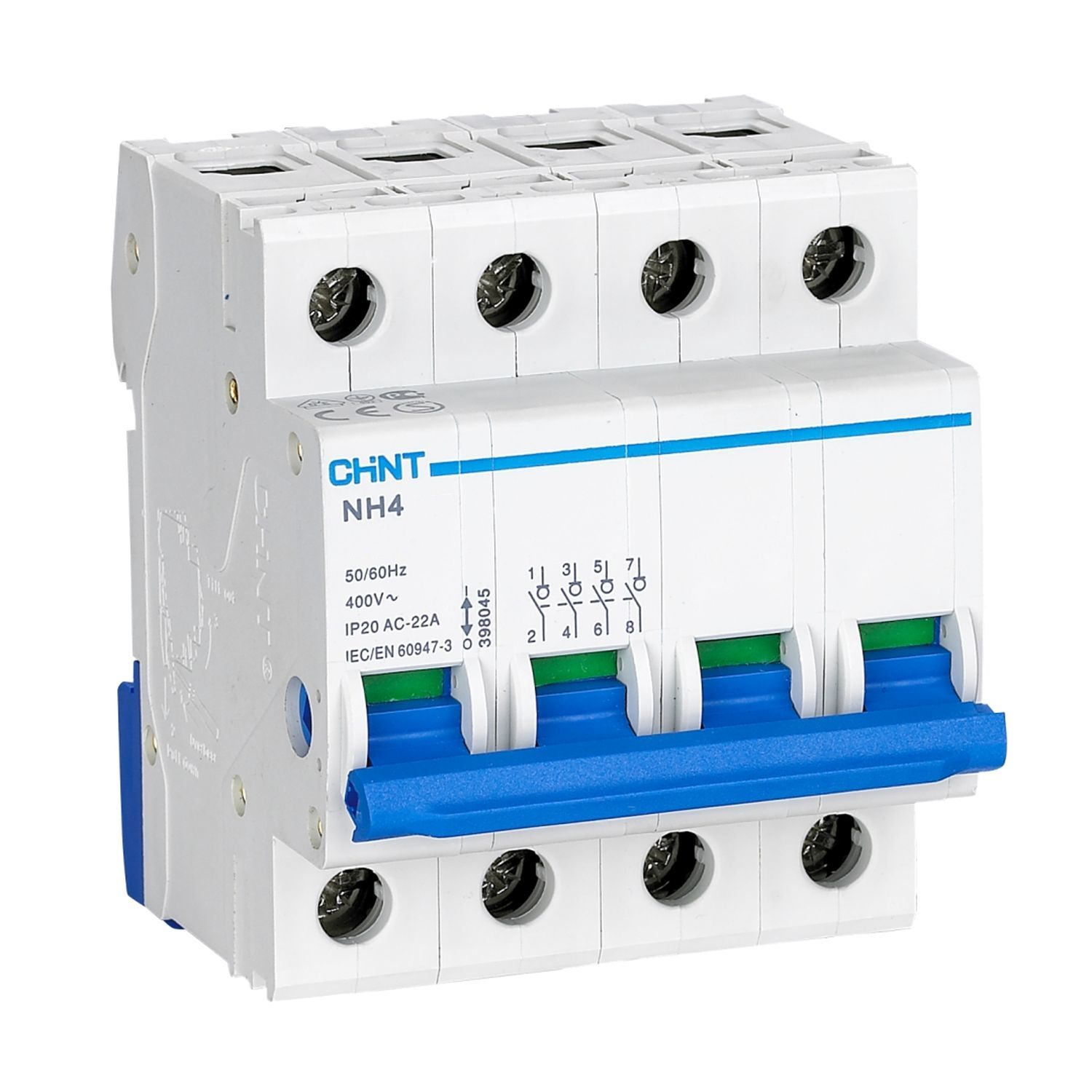

Выключатель нагрузки 4п 100А NH4 (R) CHINT 398045