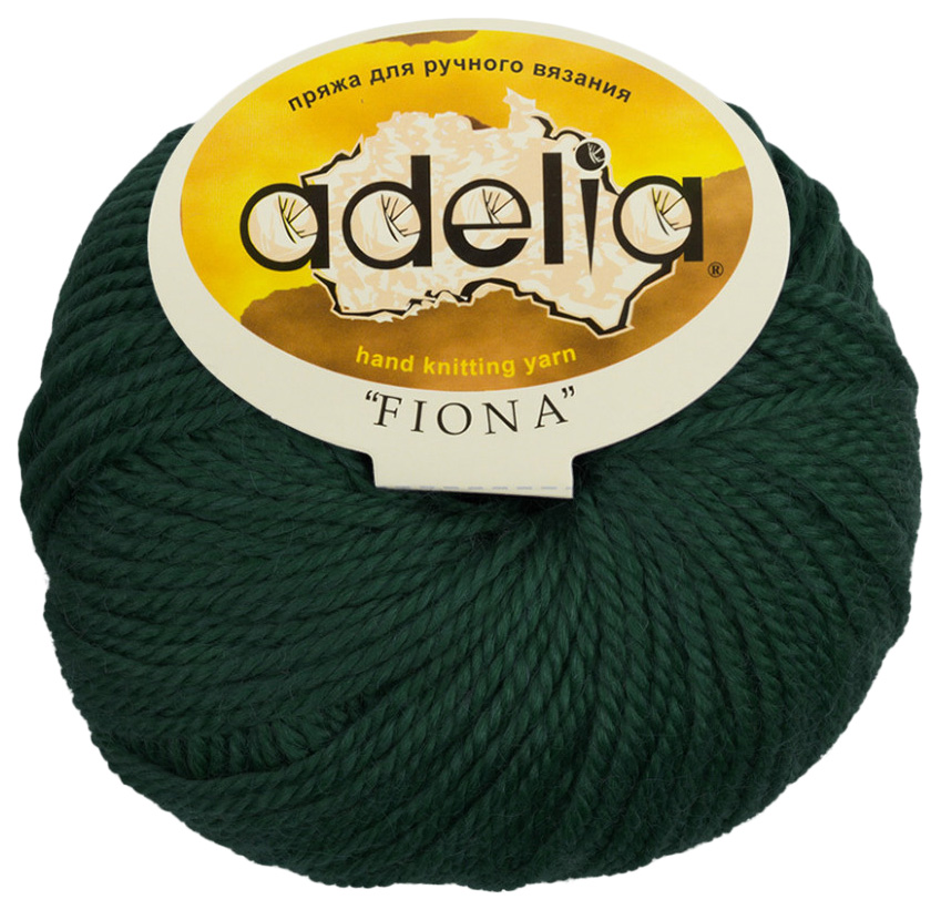 

Пряжа ADELIA FIONA №631 темно-зеленая 50% шерсть, 50% акрил, 10 х 50 гр, 90 м +/- 3 м, Fiona