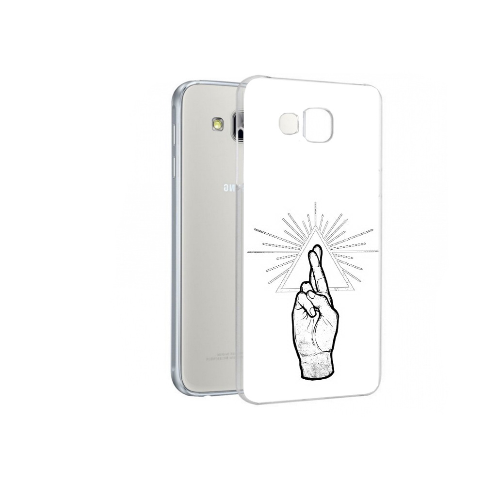 

Чехол MyPads Tocco для Samsung Galaxy A7 черно белая рука, Прозрачный, Tocco
