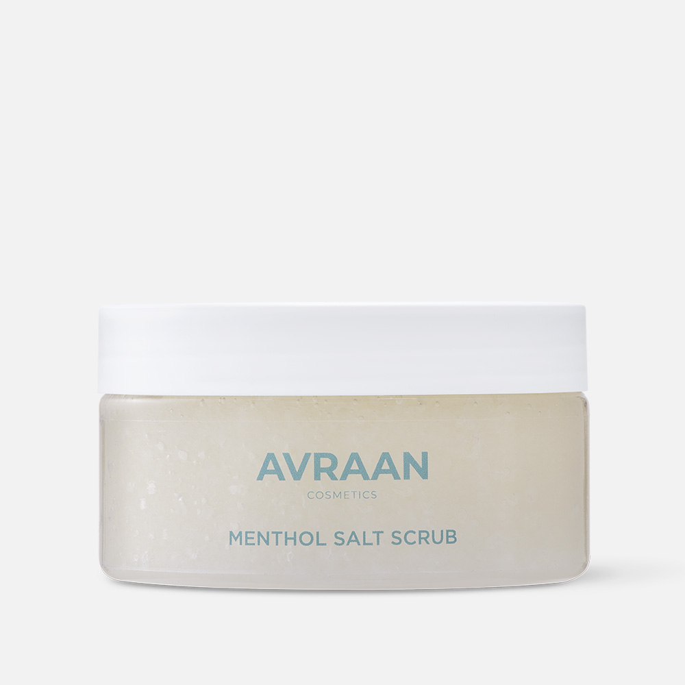 Скраб для тела Avraan Cosmetics Menthol солевой, с комплексом натуральных масел, 250 г