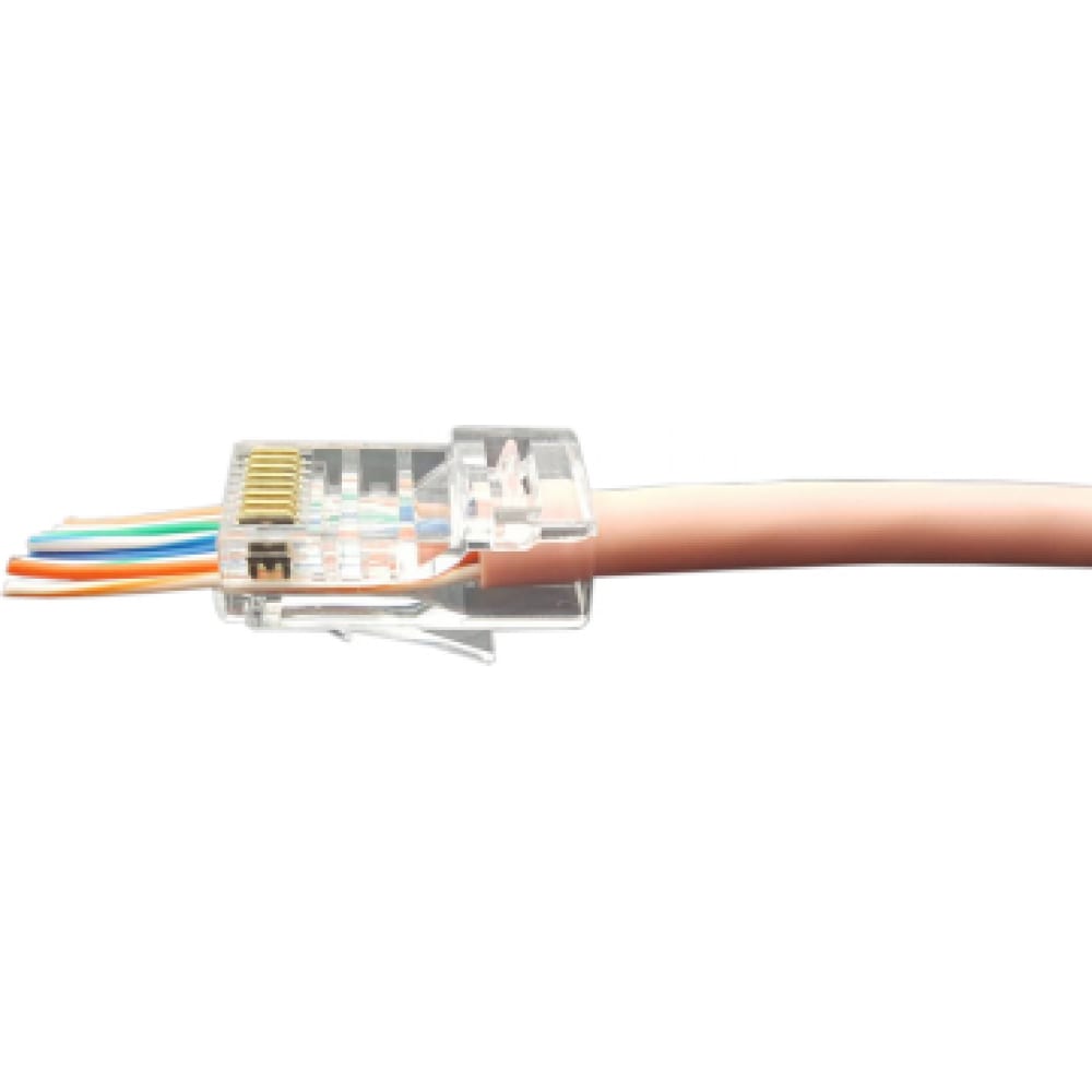 Hyperline Разъем легкой оконцовки RJ-45 (8P8C) под витую пару (100 шт.), 403341