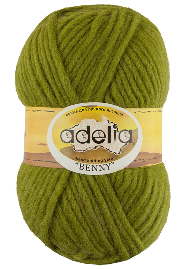 

Пряжа ADELIA BENNY №764 оливковая 100% шерсть, 5 х 100 гр, 96 м +/- 5 м, Benny