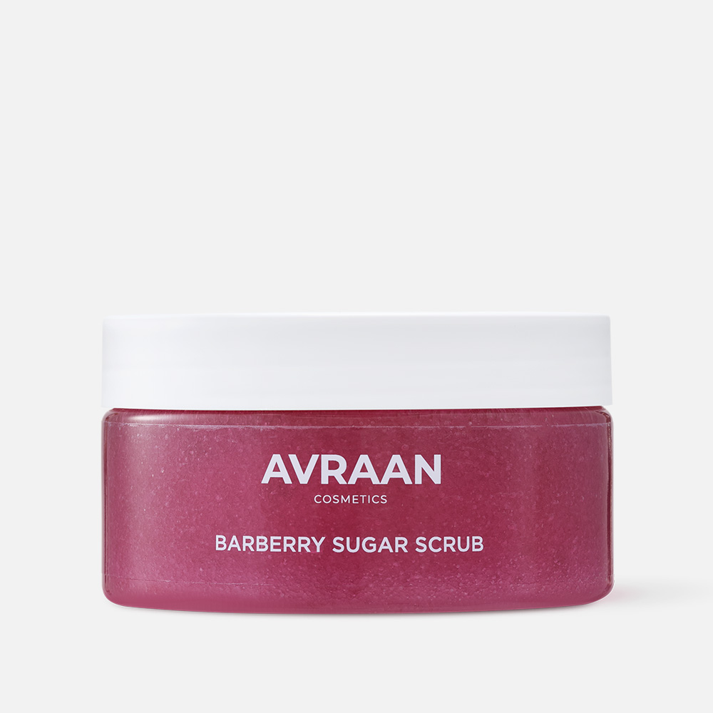 фото Скраб для тела avraan barberry, сахарный, с экстрактом барбариса и депантенолом, 250 г