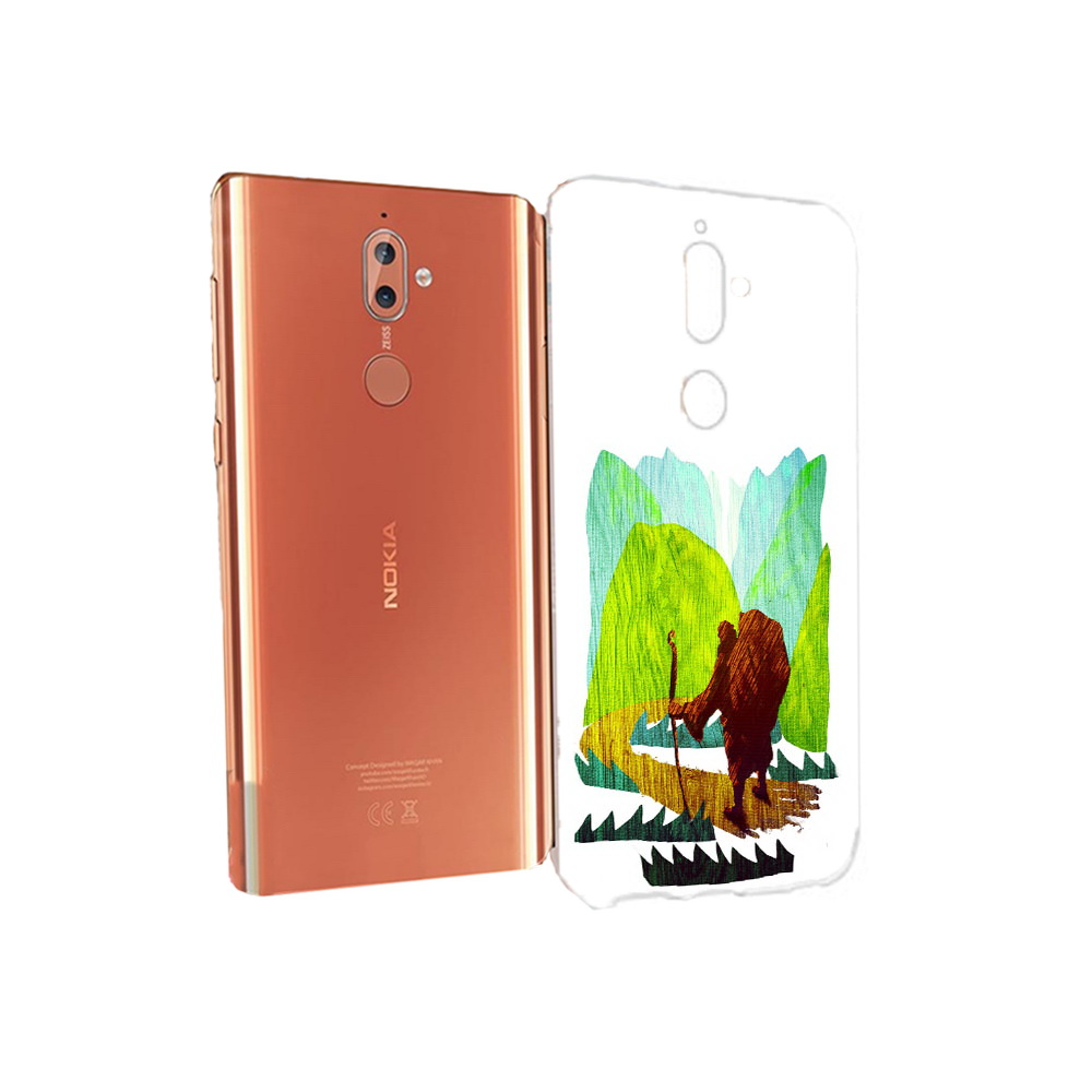 

Чехол MyPads Tocco для Nokia 9 Лесная тропа (PT126479.94.106), Прозрачный, Tocco