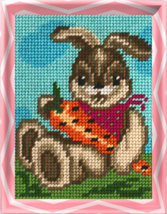 

Borovsky&Sons с пряжей, Bambini, Заяц с морковкой, 15*20 см