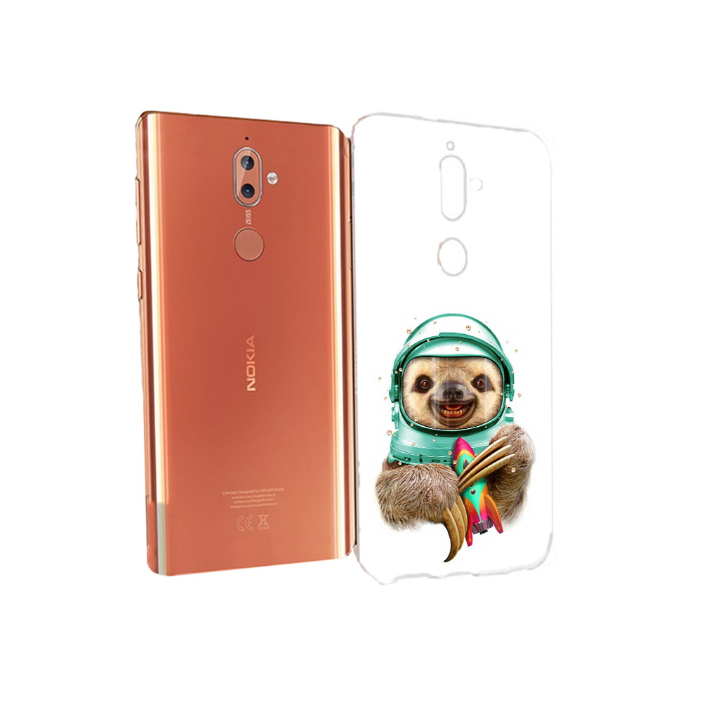 

Чехол MyPads Tocco для Nokia 9 Ленивец астронавт (PT126479.94.104), Прозрачный, Tocco