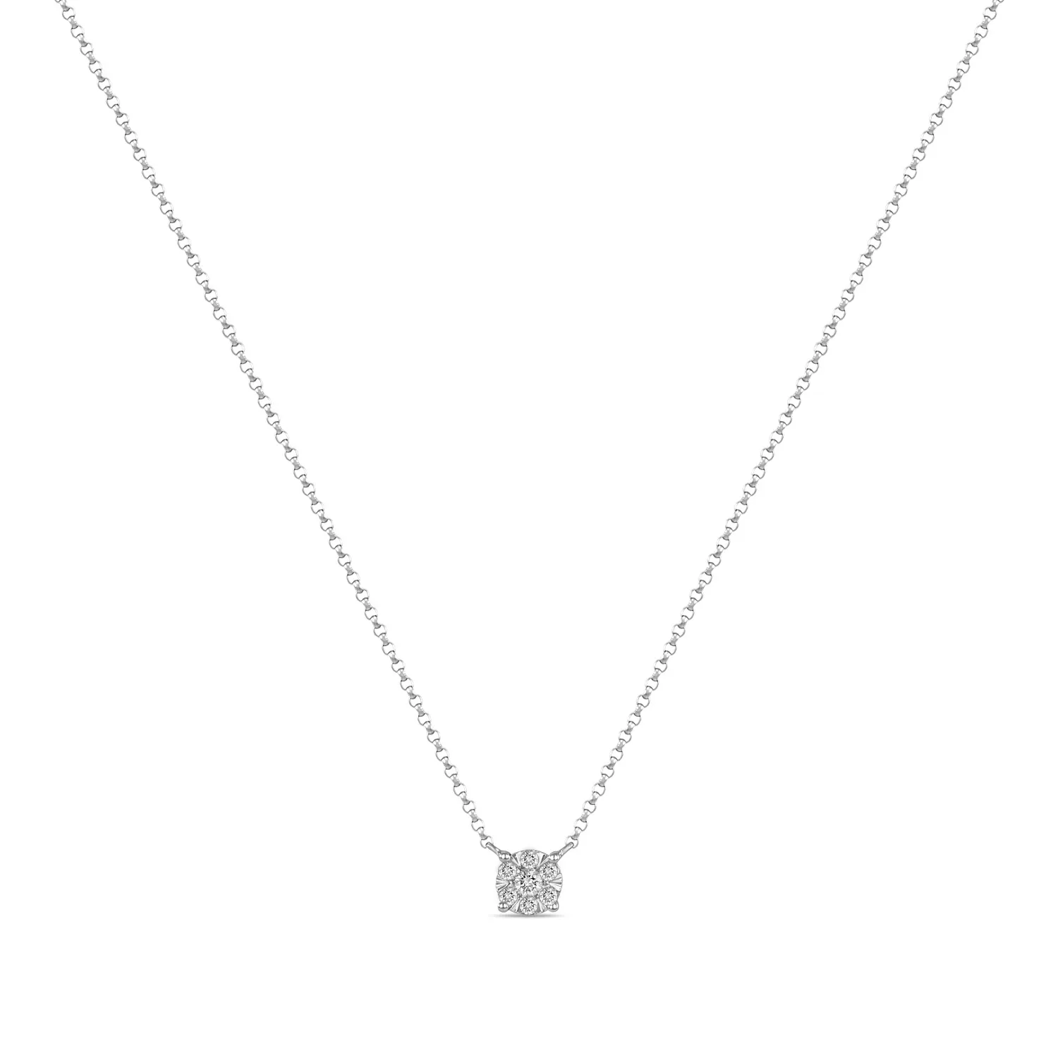 Колье из белого золота с бриллиантом 42 см MIUZ Diamonds N01-1851359DXD-R17