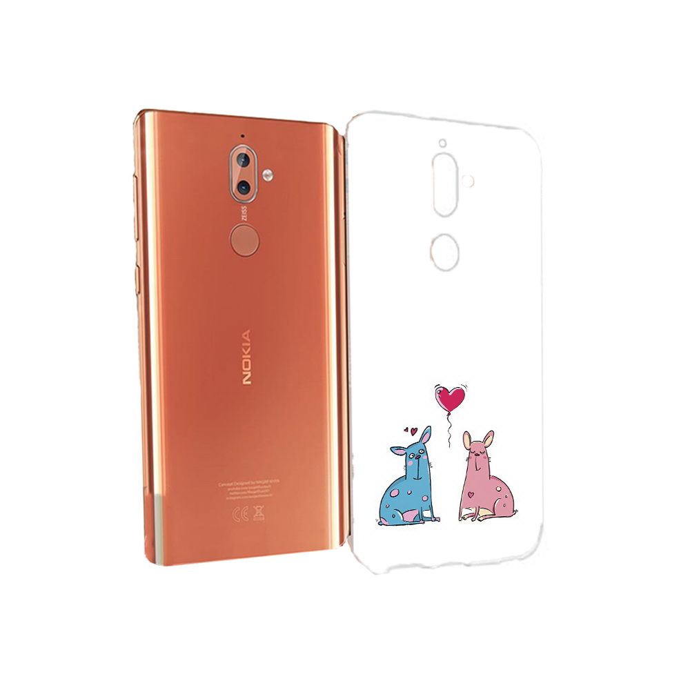 

Чехол MyPads Tocco для Nokia 9 Лама любовь (PT126479.94.102), Прозрачный, Tocco