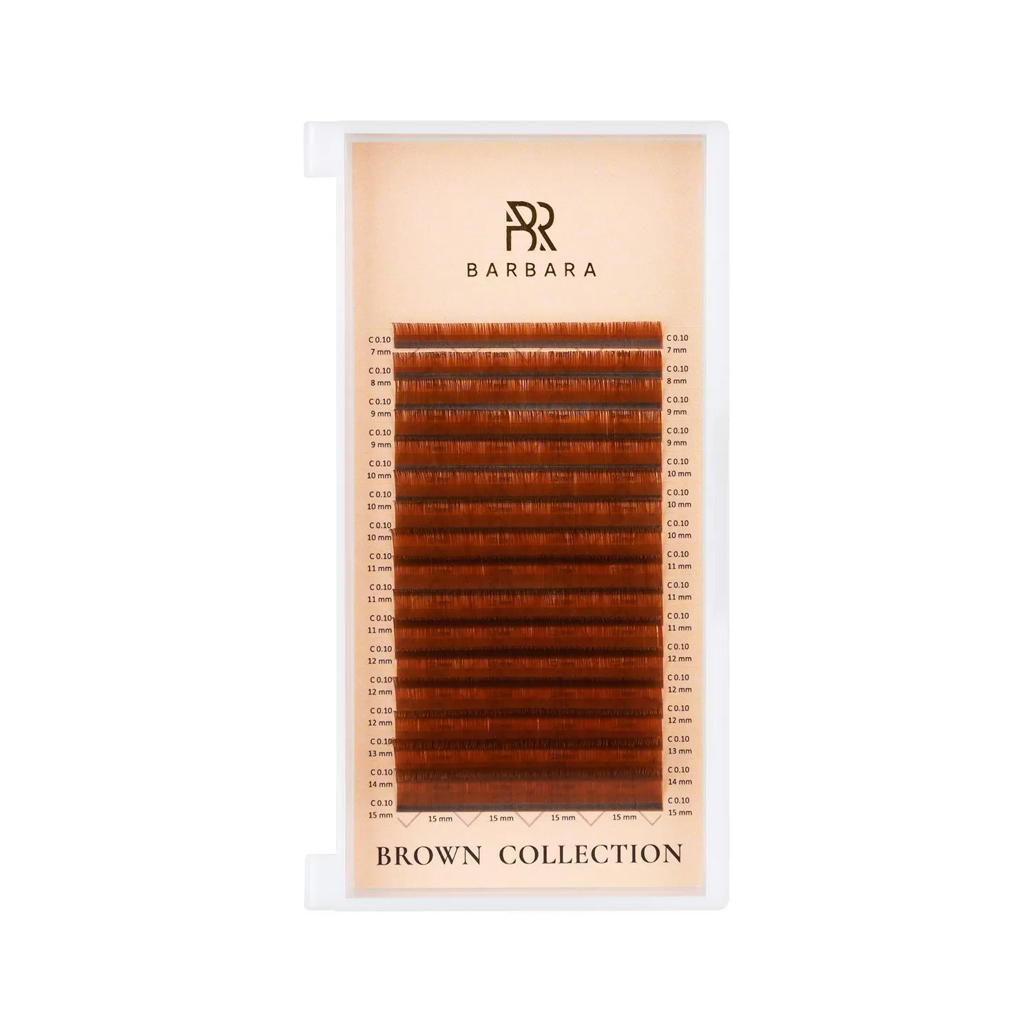 

Ресницы BARBARA Caramel коричневые МИКС B 0.07 4-11мм, Коричневый, МИКС B 0.07 4-11mm