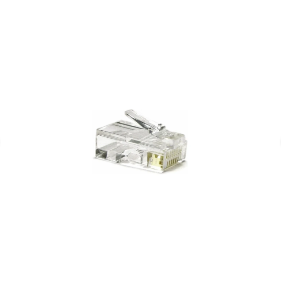 Переходник Hyperline PLUG-8P8C-U-C6-100 - RJ-458P8C под витую пару, категория 6 50*50 мкрд