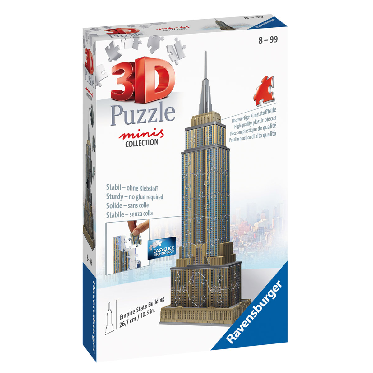 

Пазл 3D Ravensburger Эмпайр Стейт Билдинг мини, 54 деталей, Эмпайр Стейт Билдинг мини