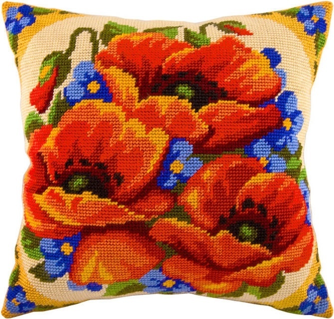 

Borovsky&Sons Чарiвниця, Маки и незабудки, 40*40 см