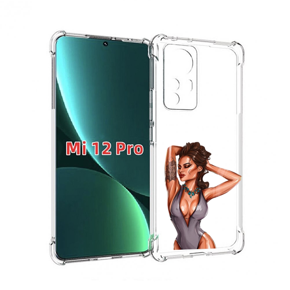 

Чехол MyPads Роскошная-девушка женский для Xiaomi 12S Pro, Прозрачный, Tocco