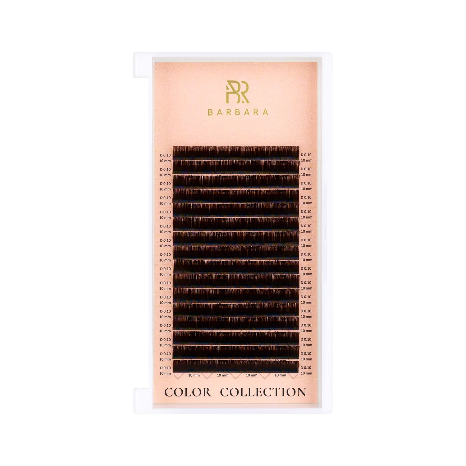 

Ресницы BARBARA Горький шоколад тёмно-коричневые отд длины 16 лент L 0,07 13мм, Коричневый, отд. длины, 16 лент, L 0,07 13мм